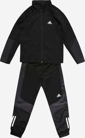 ADIDAS PERFORMANCE Tracksuit in Black: front