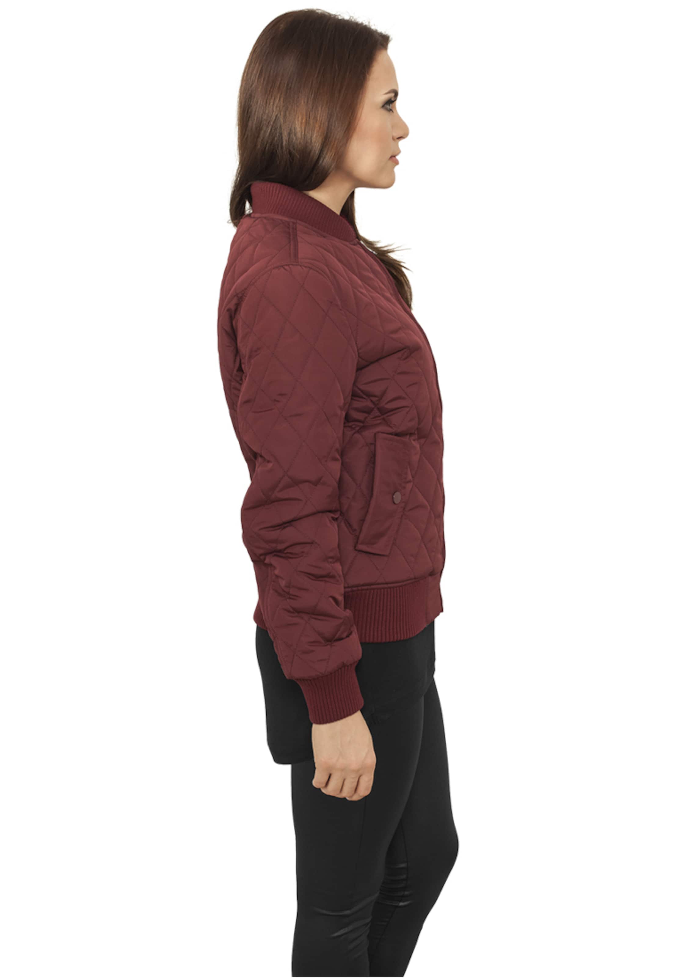 raudona Urban Classics Demisezoninė striukė 'Diamond Quilt'