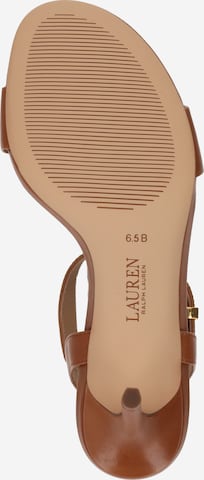 Lauren Ralph Lauren Páskové sandály 'GWEN' – hnědá