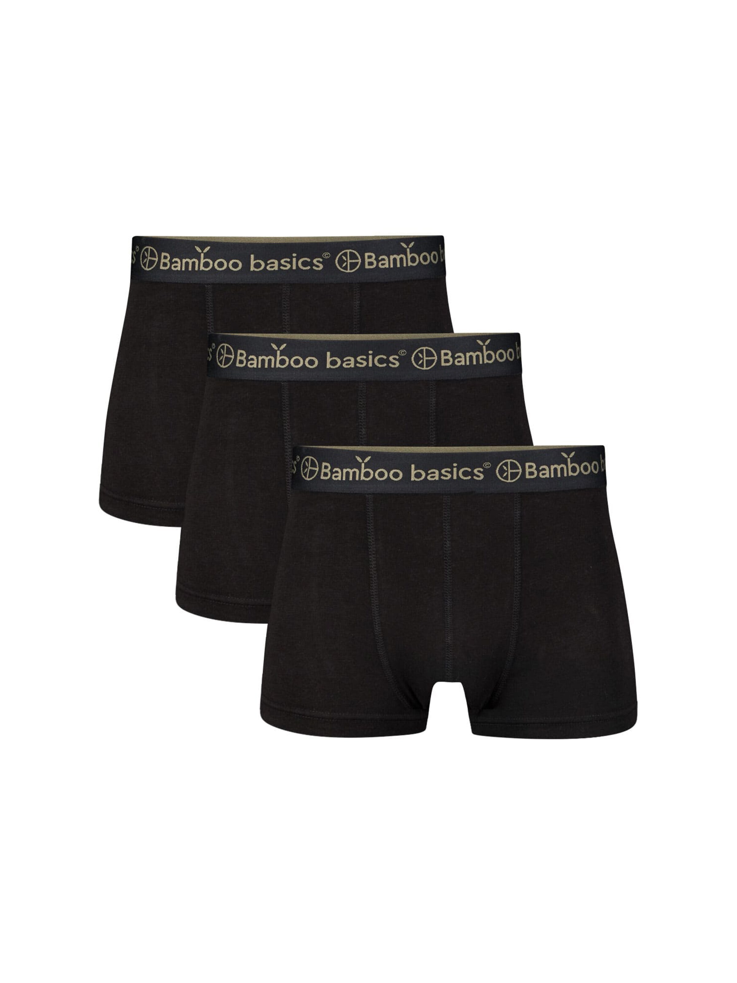 Bamboo basics Boxershorts 'Liam' in Zwart: voorkant