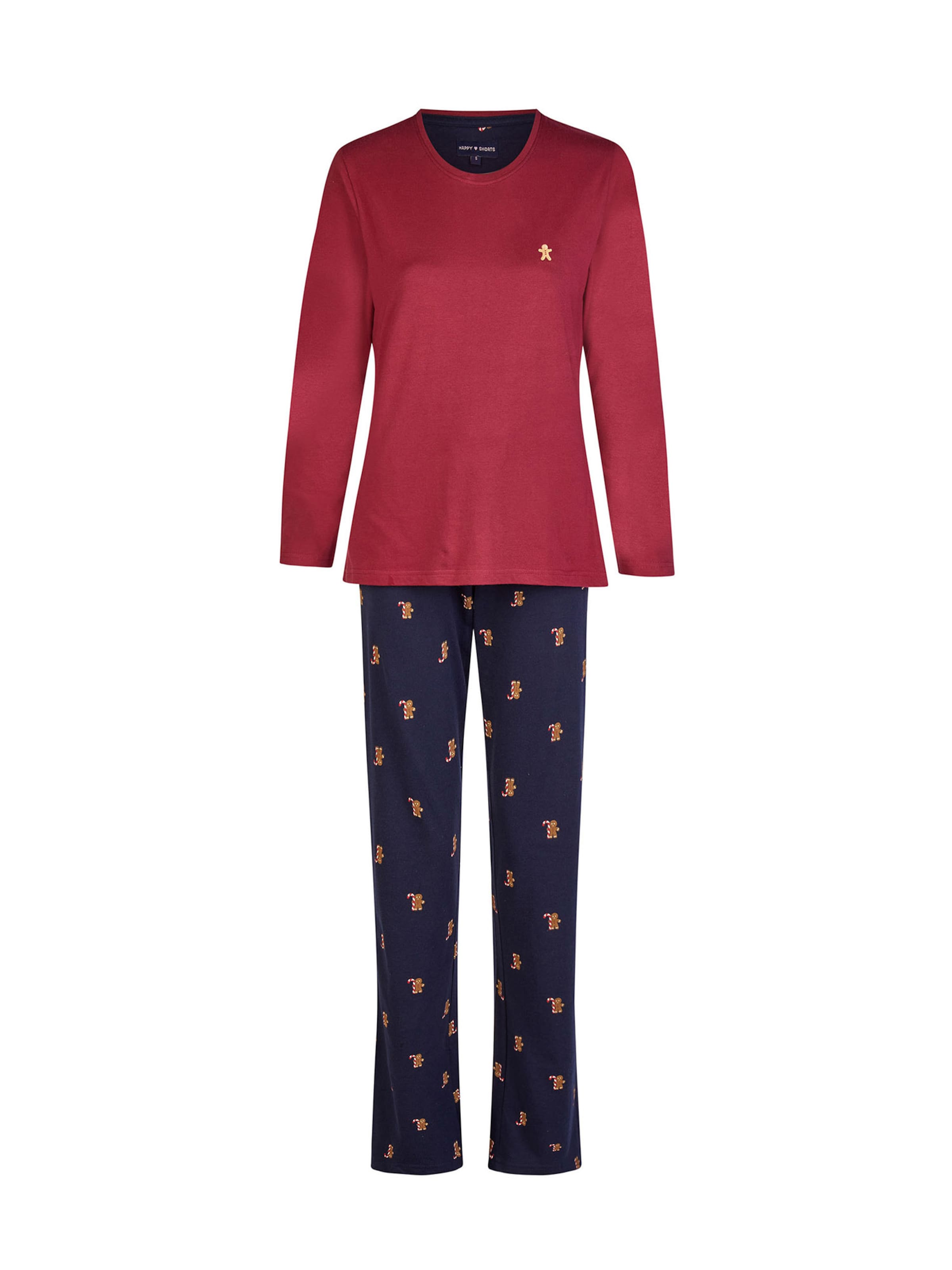 Happy Shorts Pyjama ' XMAS ' in Blauw: voorkant