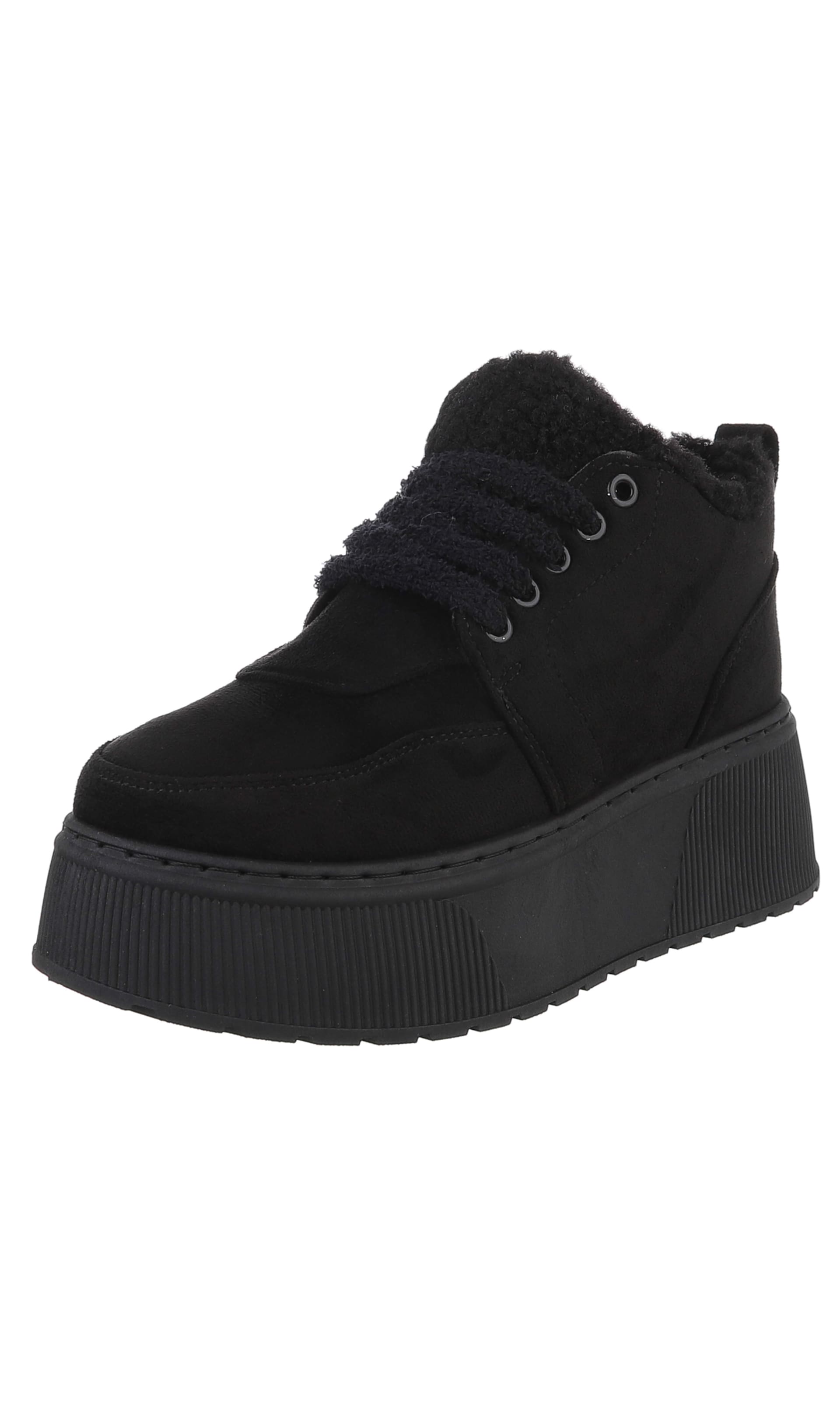 Ital-Design Stiefelette in Schwarz: Vorderseite