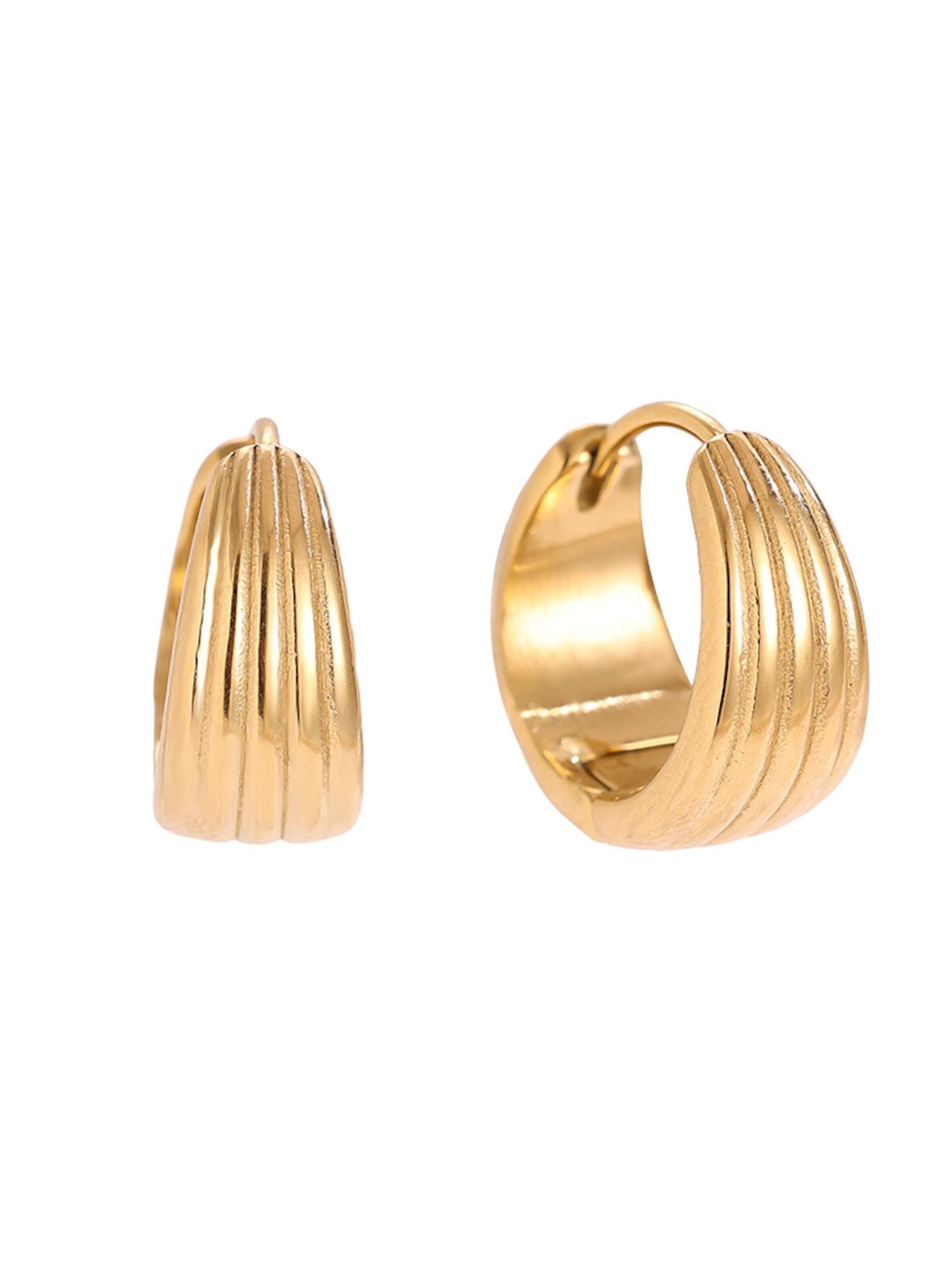 Boucles d'oreilles 'CORINNE' Cala Rose en or : devant