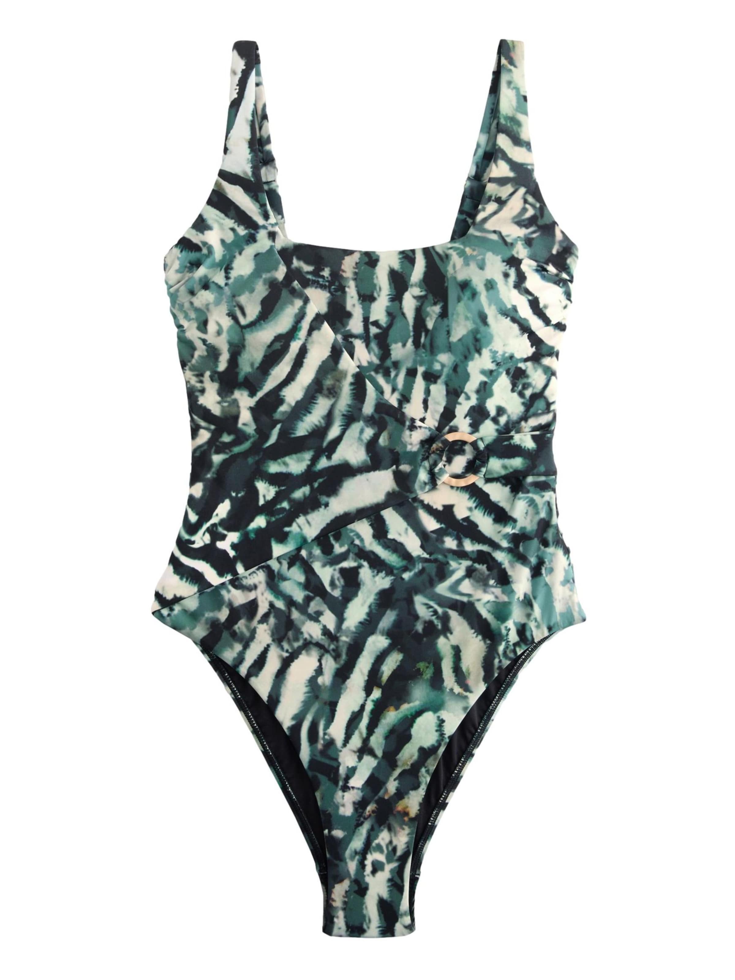 Mint Velvet Bustier Badpak in Groen: voorkant