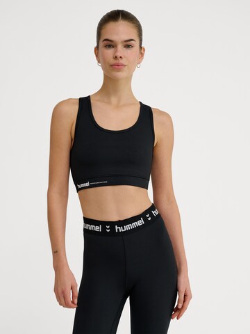 Hummel Bustier Sport-BH 'Pulse' in Schwarz: Vorderseite