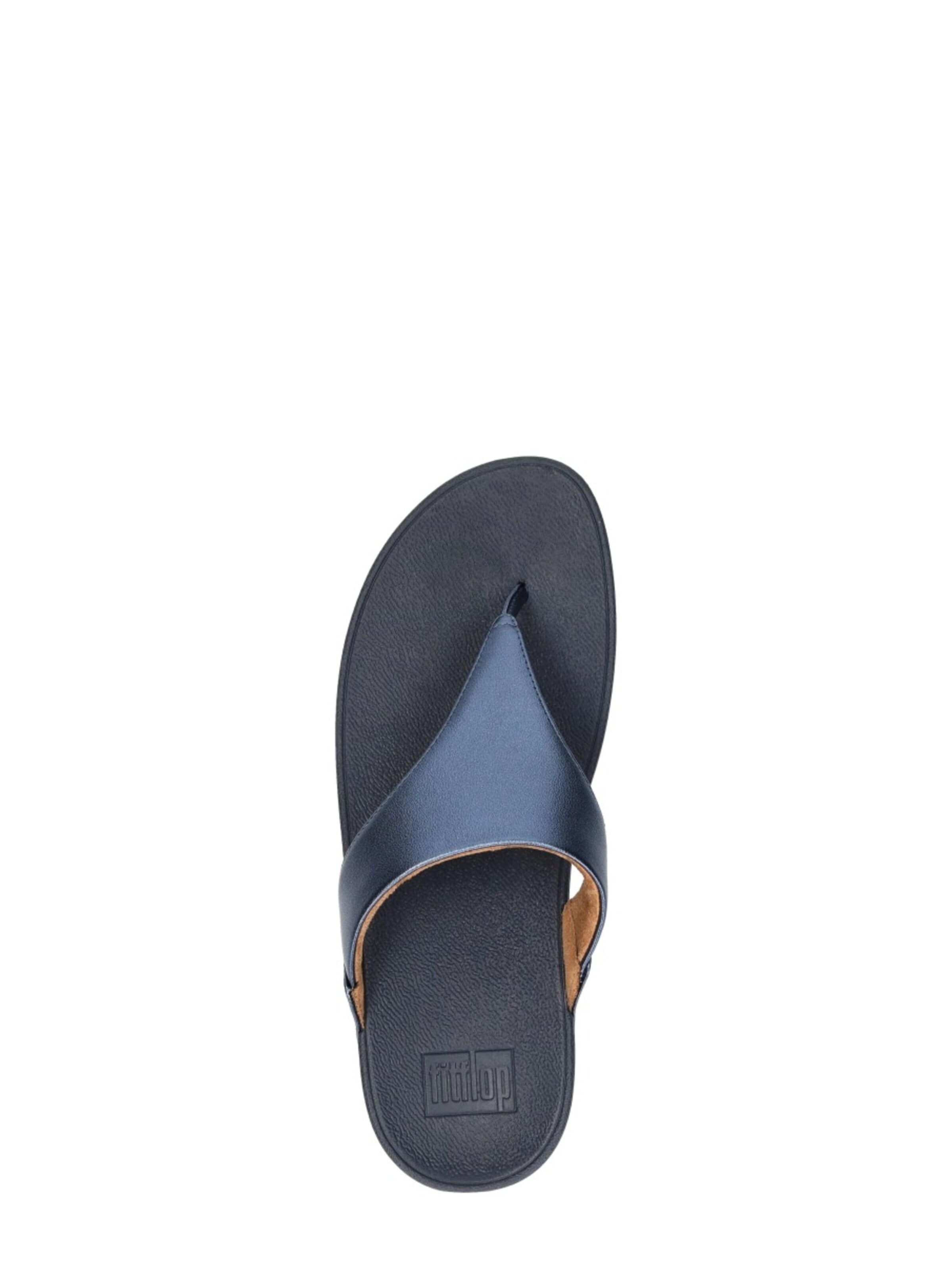 FitFlop Teenslipper 'Lulu Leather Toe-Post' in Blauw