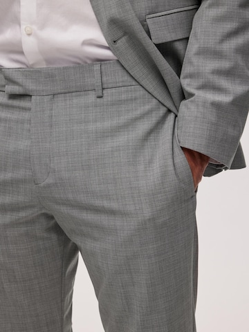 SELECTED HOMME Slimfit Spodnie w kant 'Ross' w kolorze szary