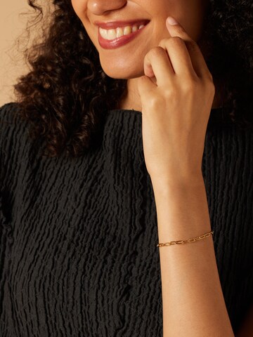 Lucardi Armband 'Freya ' in Goud: voorkant