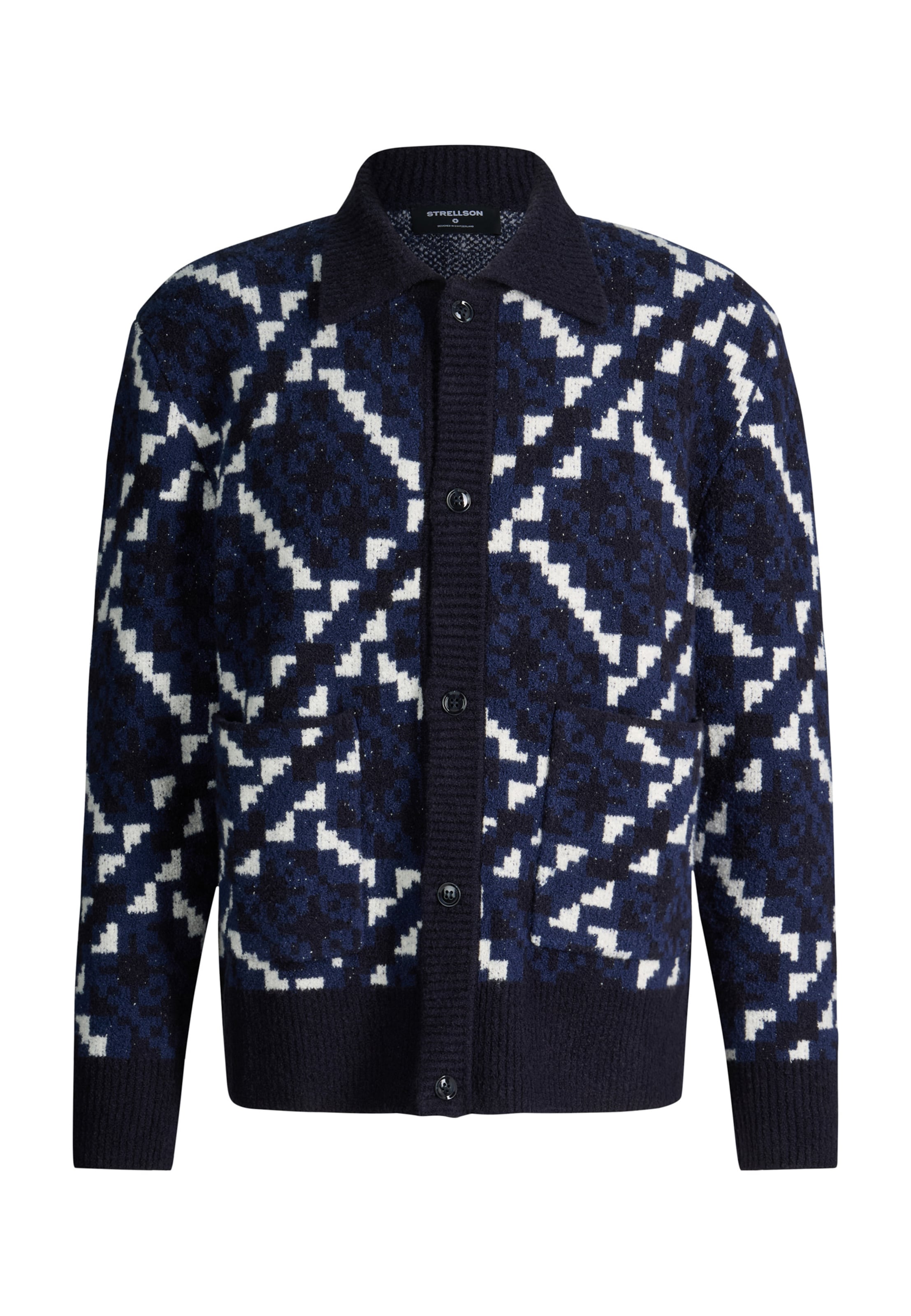 STRELLSON Gebreid vest in Blauw