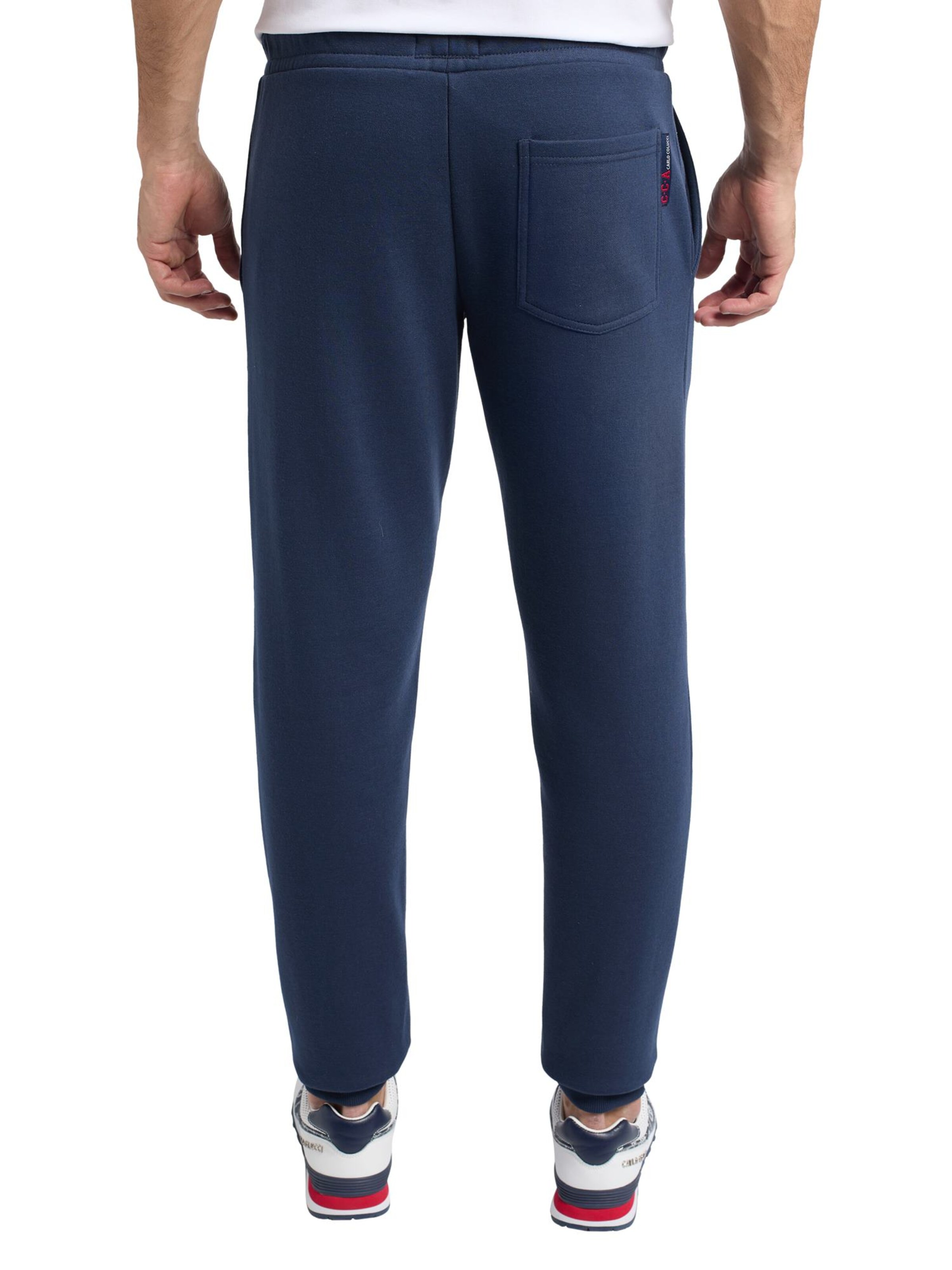 Carlo Colucci Tapered Broek in Blauw