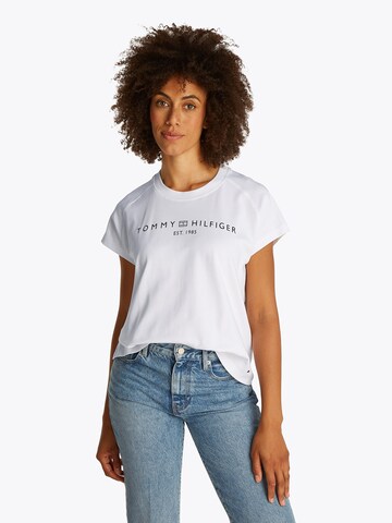 TOMMY HILFIGER T-shirt i vit: framsida