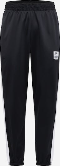 NIKE Pantalon de sport 'STARTING 5' en noir / blanc, Vue avec produit