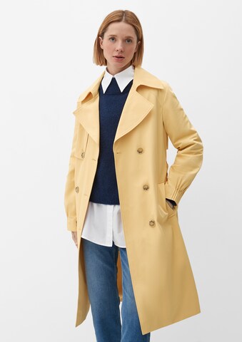 s.Oliver BLACK LABEL Between-Seasons Coat in Yellow: front