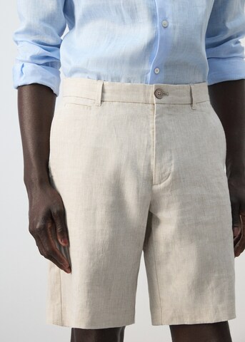 MANGO MAN Slim fit Pants 'Carp' in Beige