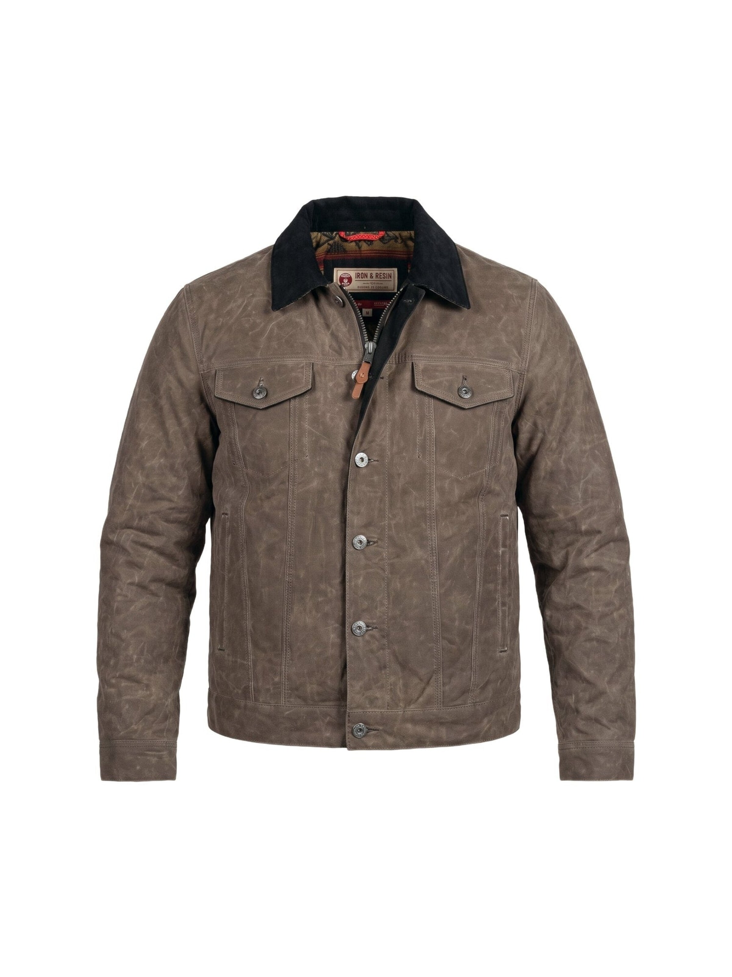 Iron and Resin Between-Season Jacket 'SCOUT JACKET V2 BROWN' in Brown: front