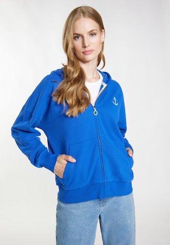 DreiMaster Maritim - Sudadera con cremallera 'Kilata' en azul: frente