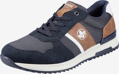 RIEKER Sneaker in nachtblau / braun / weiß, Produktansicht