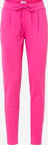 ICHI Kalhoty se sklady v pase 'KATE' – pink: přední strana
