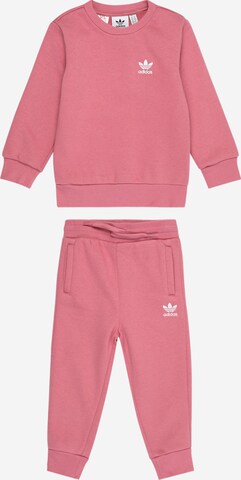 ADIDAS ORIGINALS Φόρμα τρεξίματος 'Adicolor Crew' σε ροζ: μπροστά