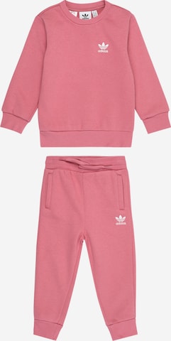 ADIDAS ORIGINALS Sweatsuit 'Adicolor Crew' in Pink: front