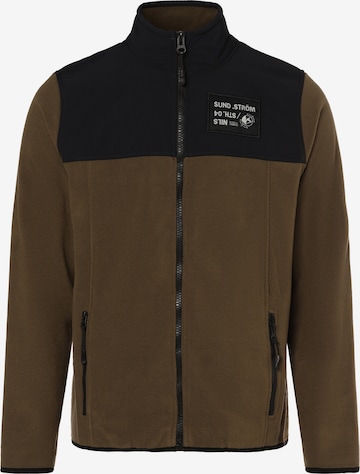 Nils Sundström Fleece Jacket in Green: front