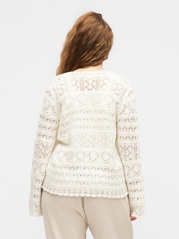 ONLY Carmakoma Gebreid vest 'CARCOLETTE' in Beige