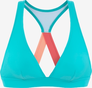 Triangle Hauts de bikini sport LASCANA ACTIVE en bleu : devant