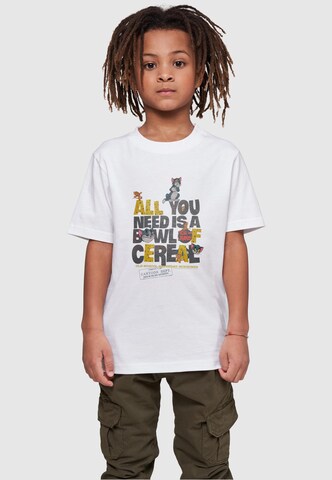 T-Shirt 'Tom And Jerry - All You Need Is' ABSOLUTE CULT en blanc : devant