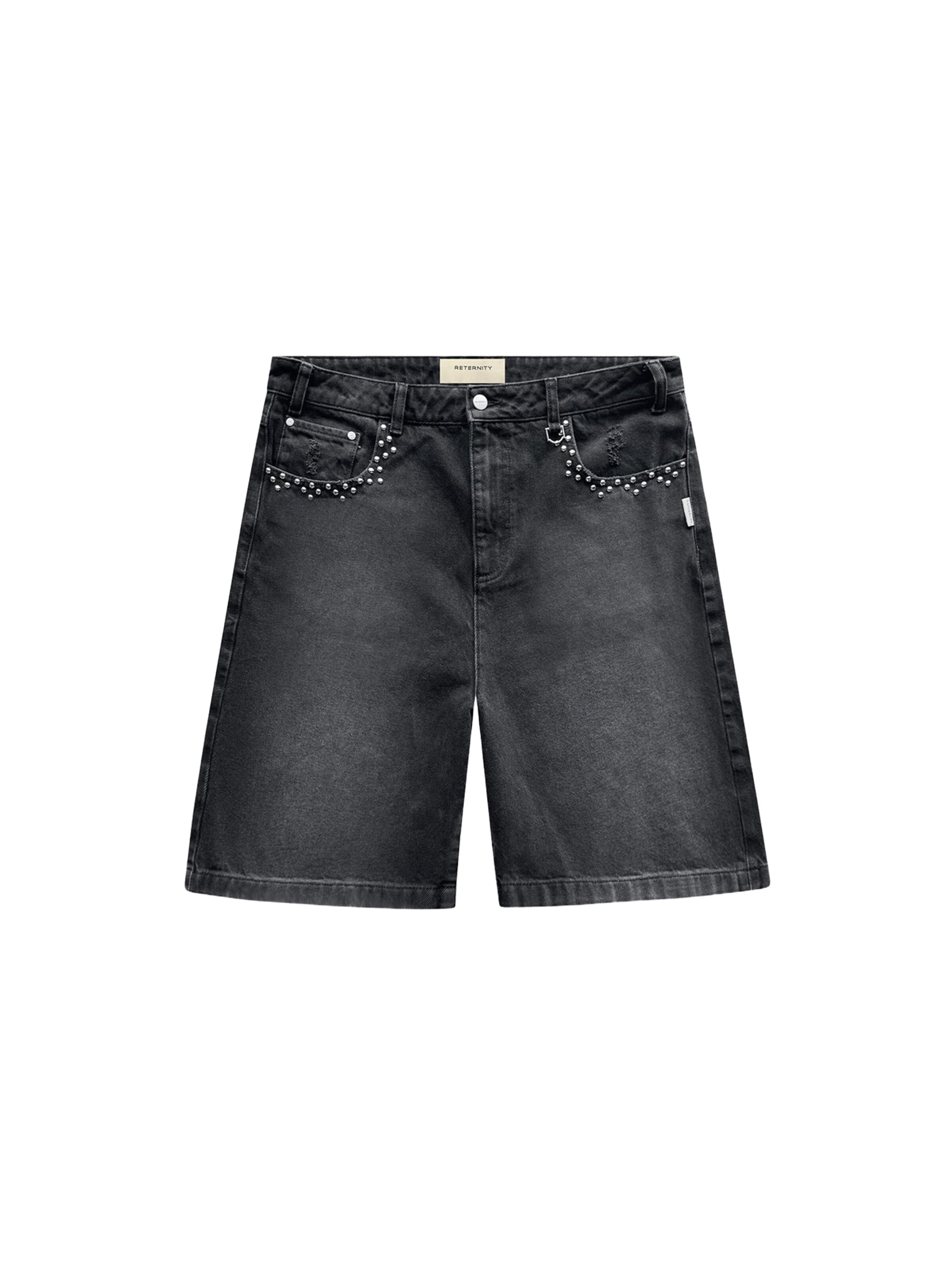 Reternity Loosefit Shorts in Schwarz: Vorderseite