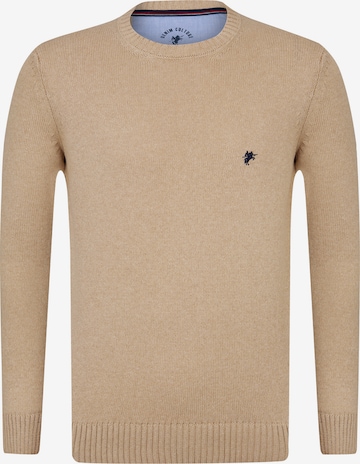 DENIM CULTURE Pullover 'Brian' in Beige: predná strana