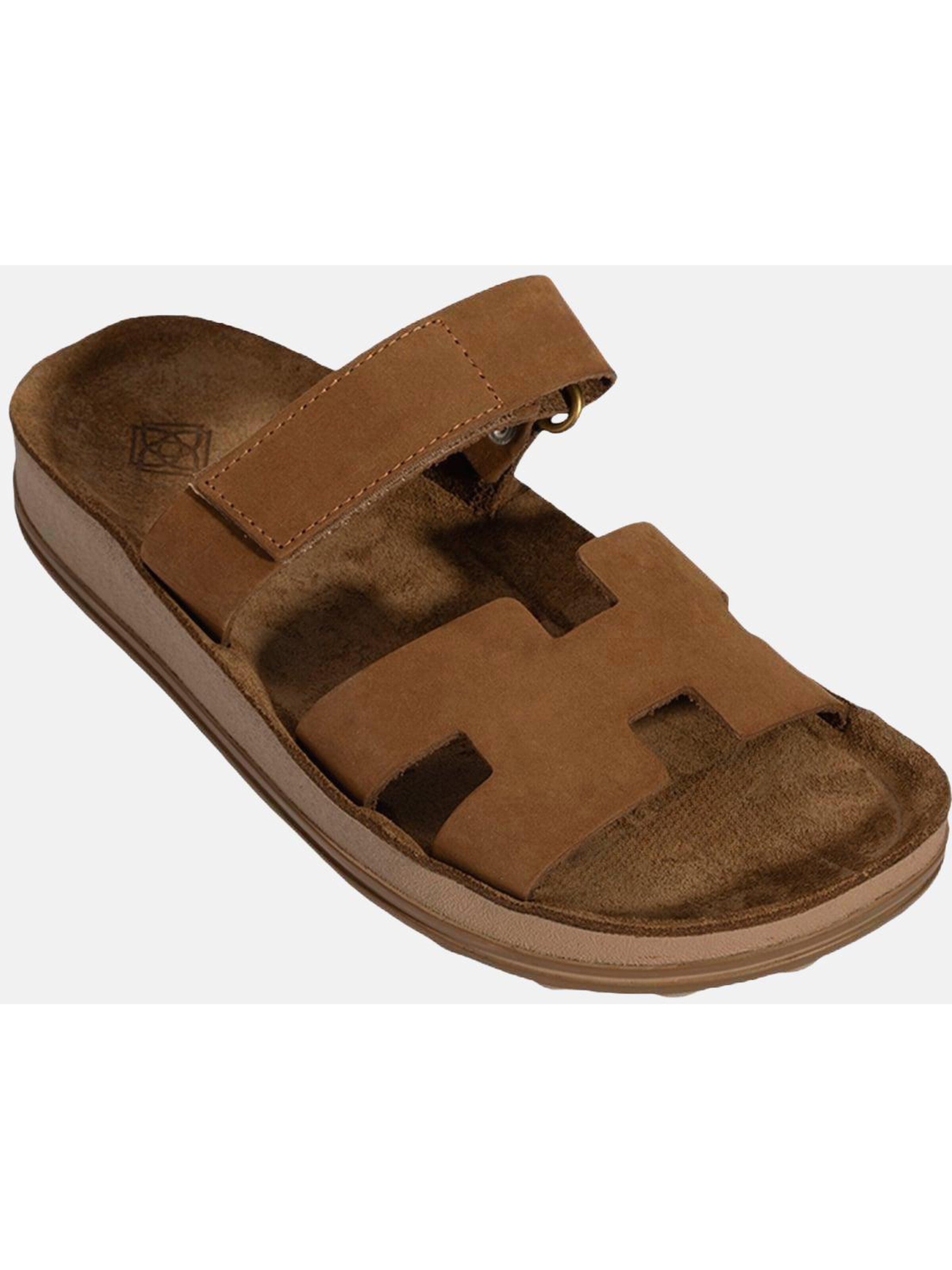 Desa Slippers in Brown: front