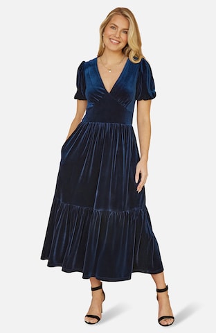 Yumi Cocktail Dress in Blue: front
