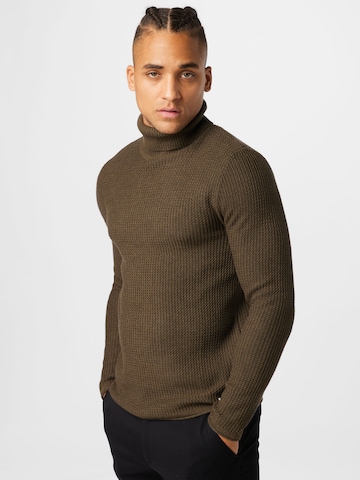 JACK & JONES Trui 'CARLOS' in Bruin: voorkant