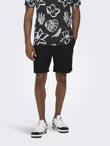 Only & Sons Regular Shorts 'Tel' in Schwarz: predná strana