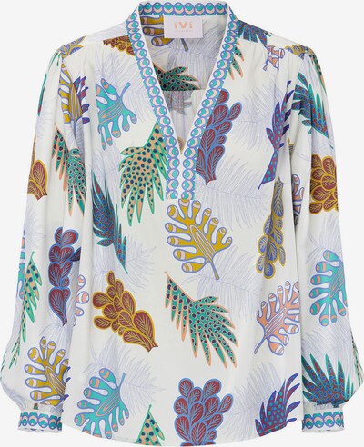IVI collection Chemisier 'BUNDI JUNGLE' en mélange de couleurs / blanc, Vue avec produit