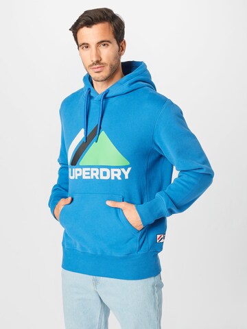Superdry Sportsweatshirt in Blauw: voorkant