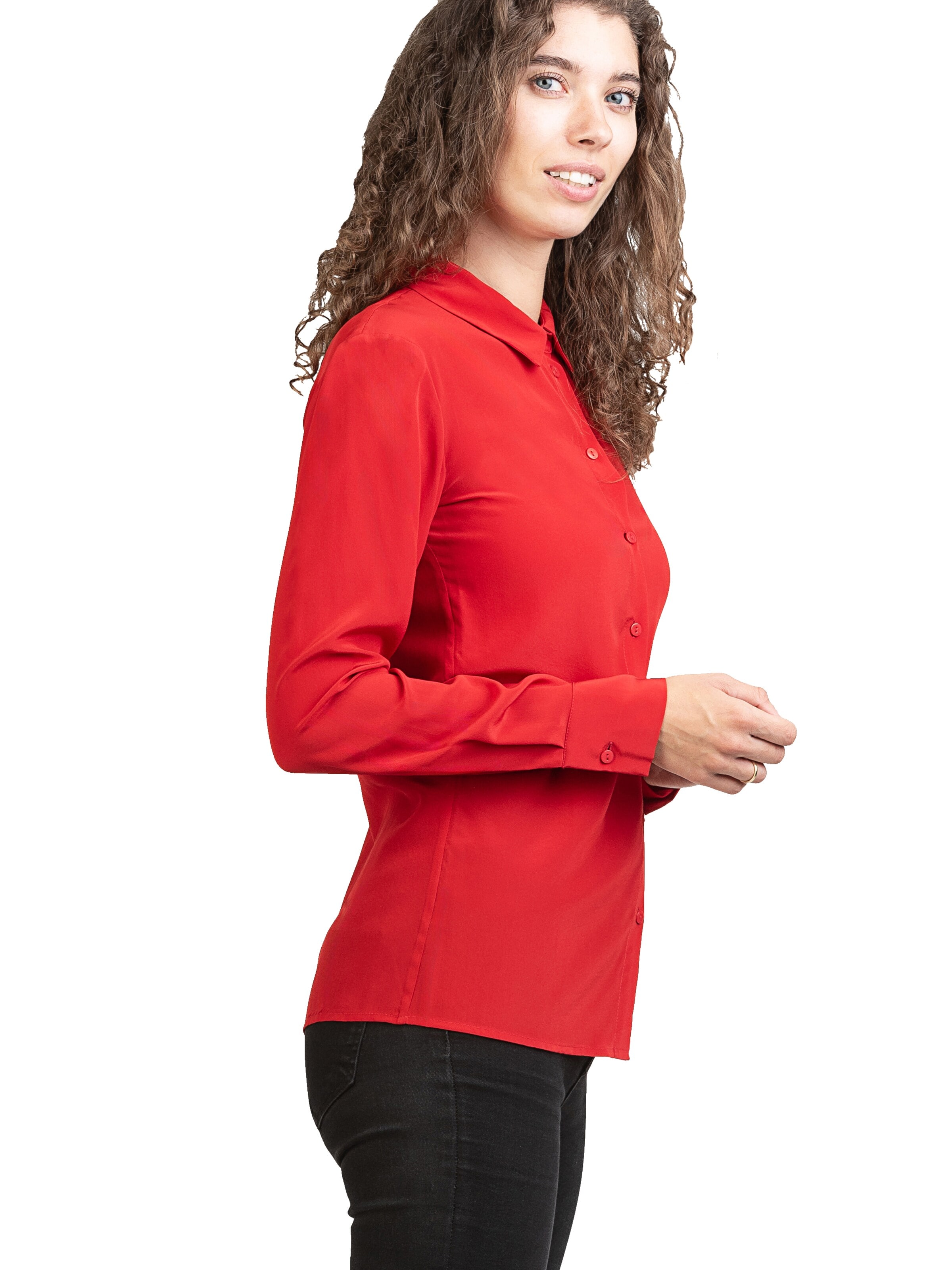 Posh Gear Bluse 'Seidenbluse Collettoseta'‌‌‌‌‌‌‌‌‌‌ in Rot