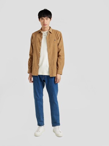 Polo Ralph Lauren Přiléhavý střih Košile – hnědá