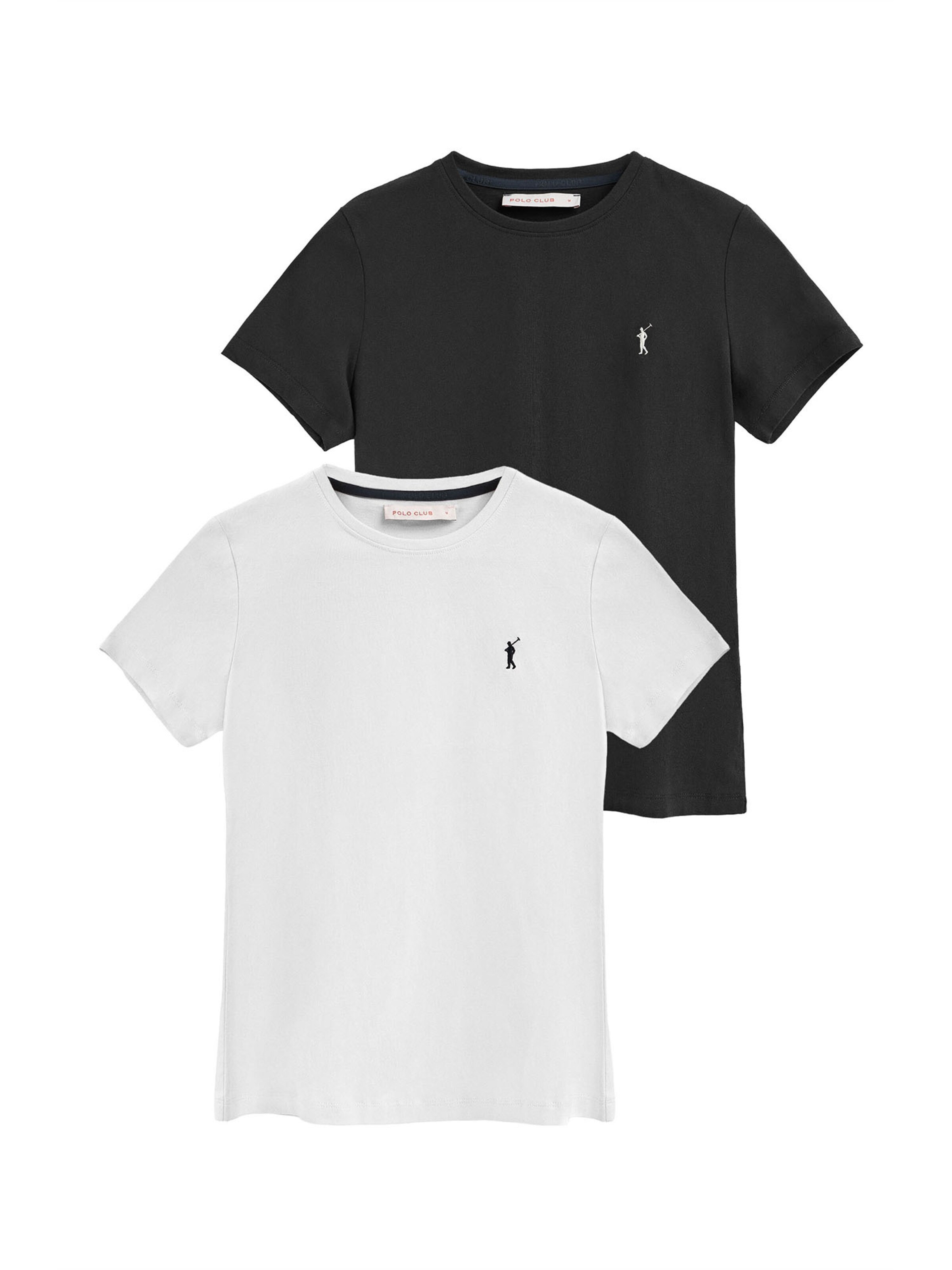 Polo Club T-Shirt in schwarz / weiß, Produktansicht
