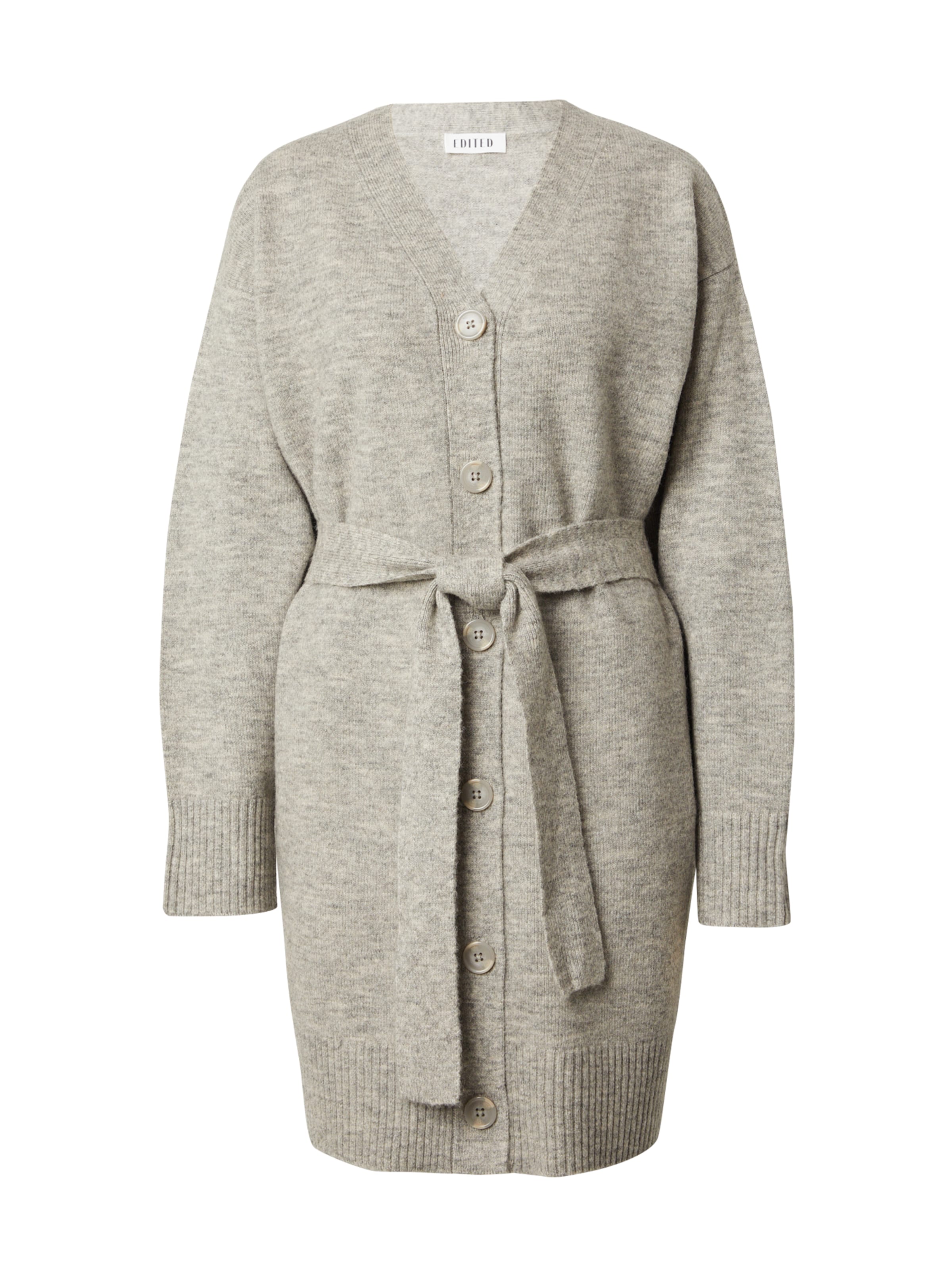 EDITED Šaty 'Gesche' - Sivá: predná strana