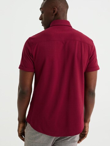 WE Fashion Slim fit Πουκάμισο σε κόκκινο