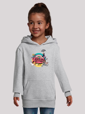 F4NT4STIC Sweatshirt 'Disney Aristocats Rainbow Fun' in Grijs: voorkant