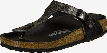 BIRKENSTOCK T-Bar Sandals 'Gizeh' in Black: front