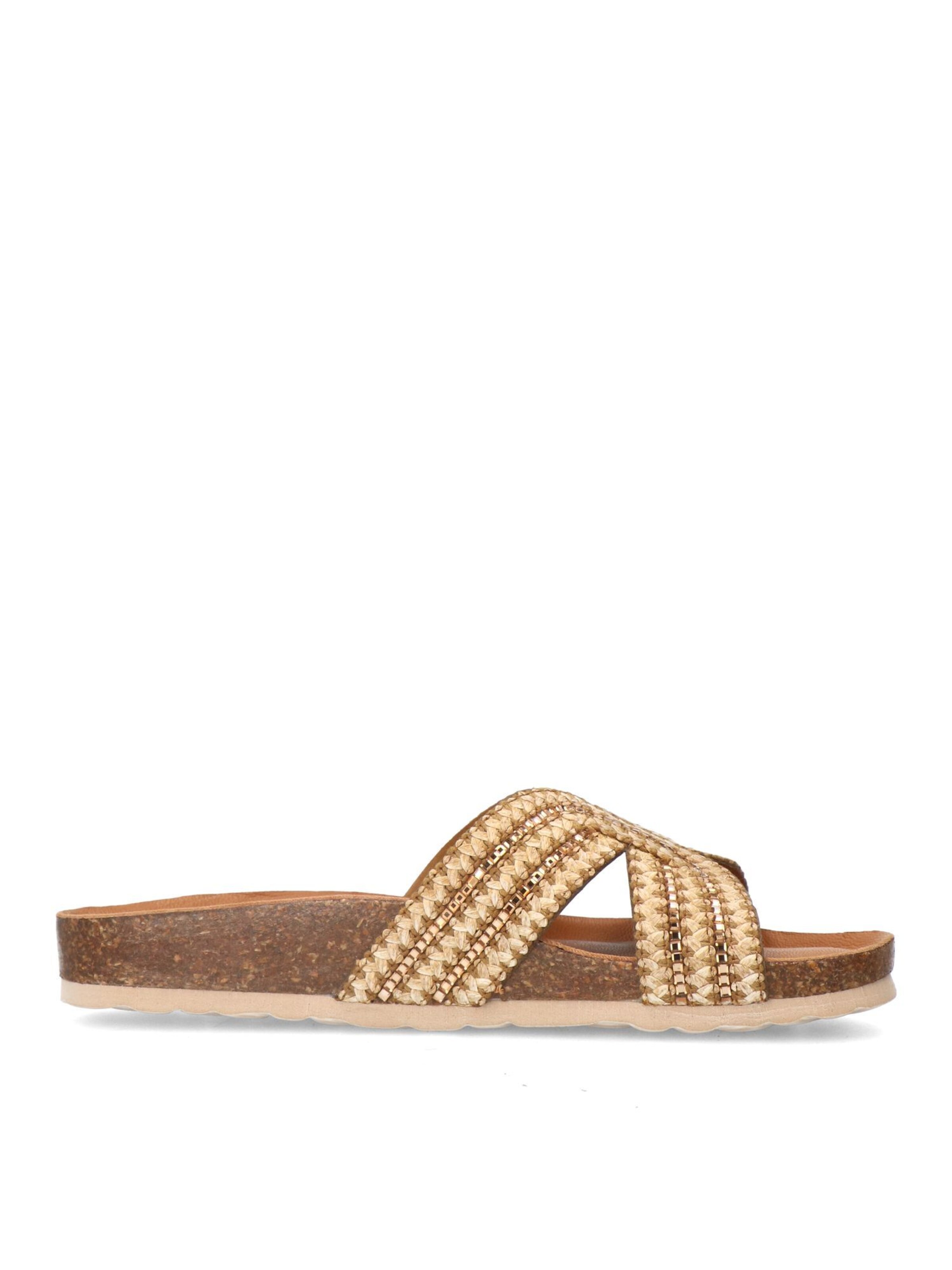 MANFIELD Sandale in Beige