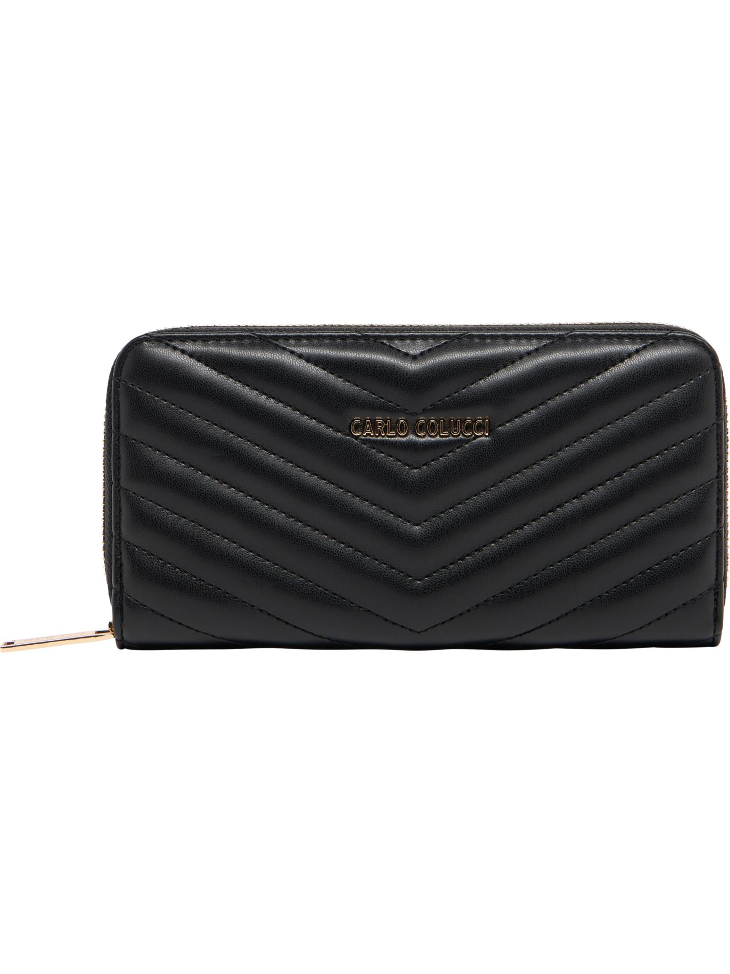 Carlo Colucci Geldbörse 'Eliseo' in Schwarz: Vorderseite