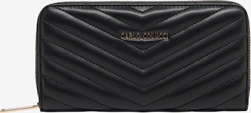 Porte-monnaies 'Eliseo' Carlo Colucci en noir : devant