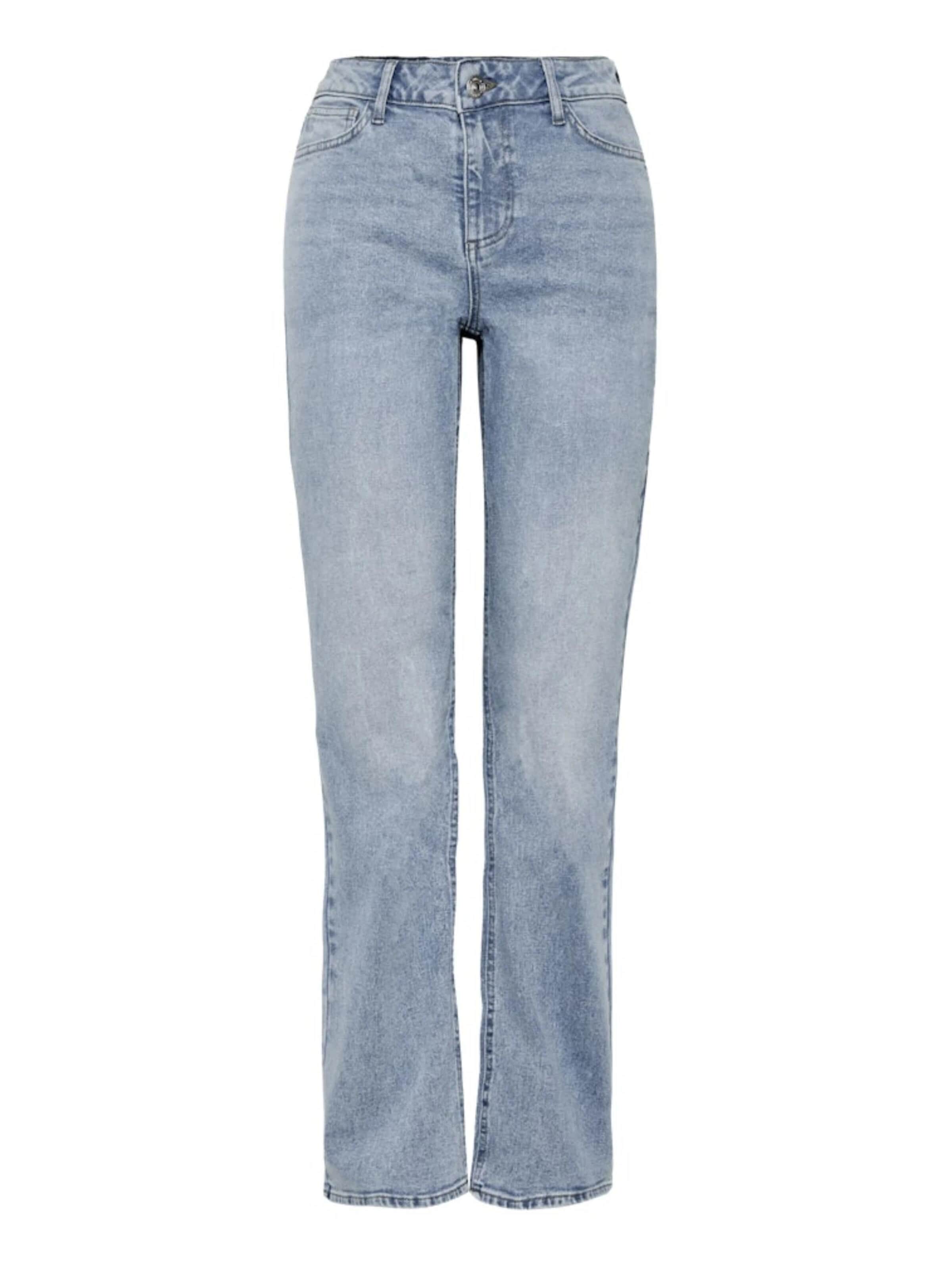 PIECES Tapered Jeans '17149276' in Blauw: voorkant
