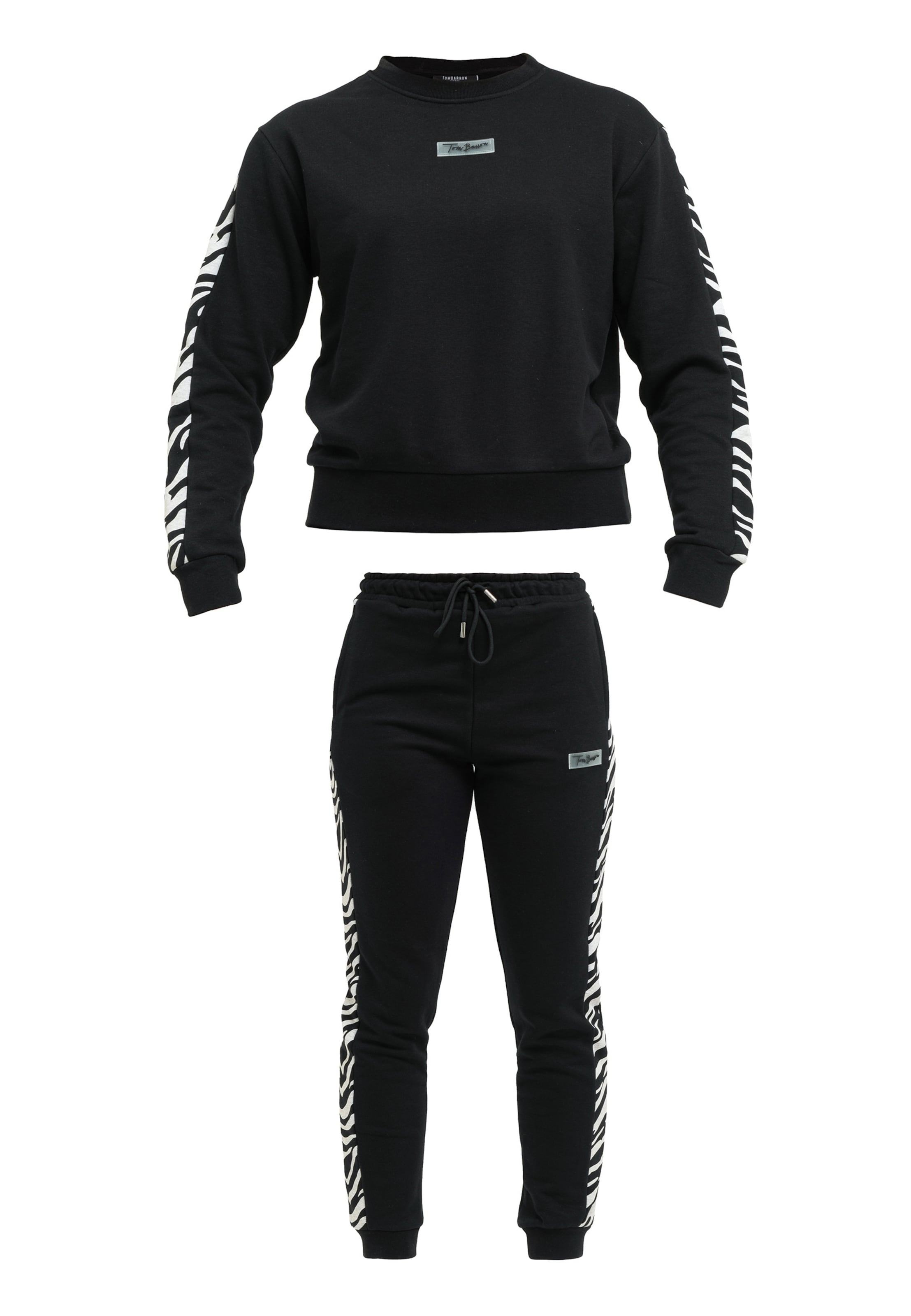 Tom Barron Freizeitanzug in Schwarz: Vorderseite