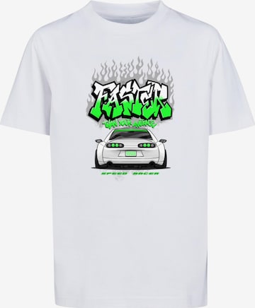 Mister Tee Shirt 'Faster Than Your Average' in White: front