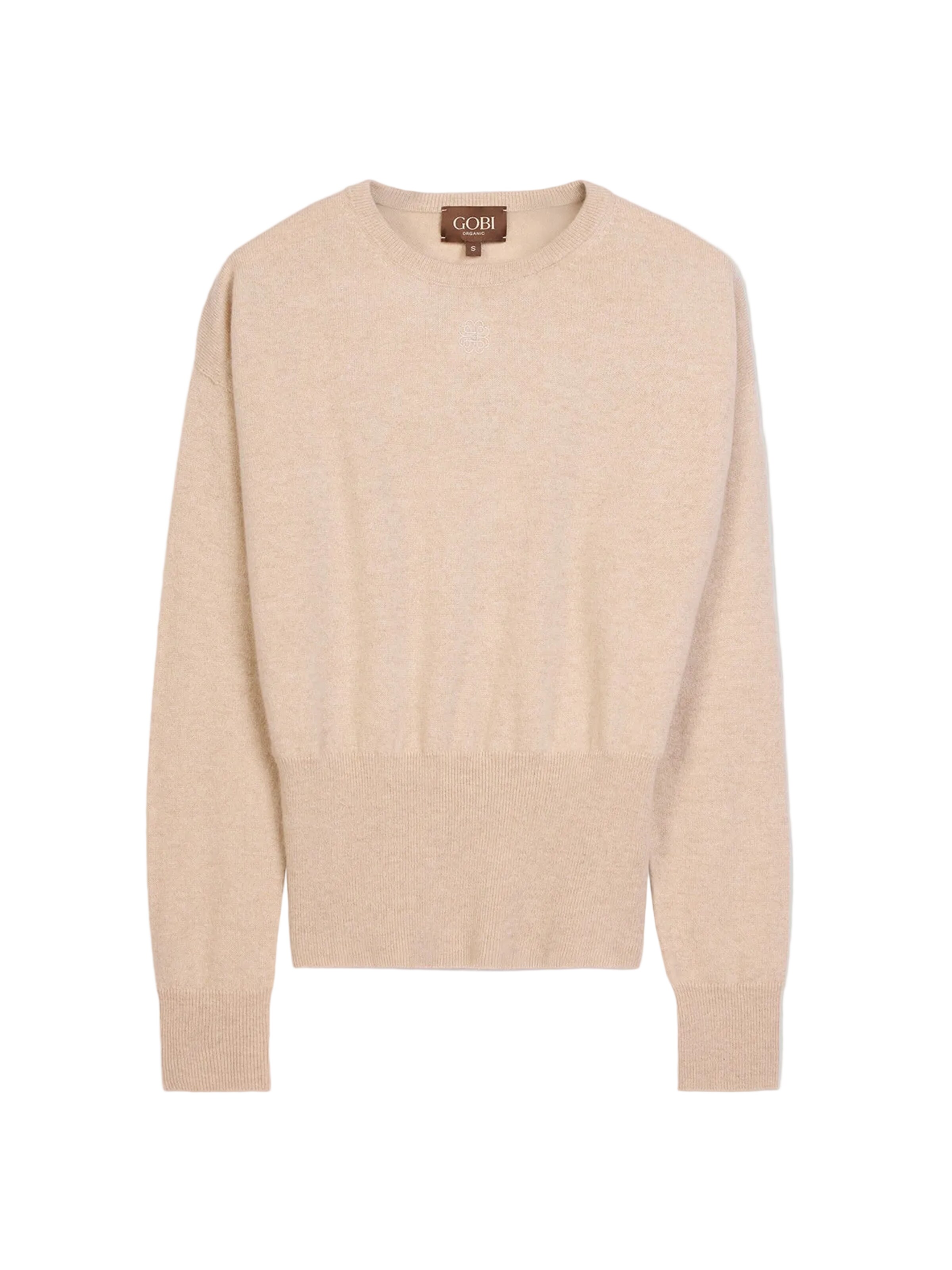 GOBI Cashmere Trui in Beige: voorkant